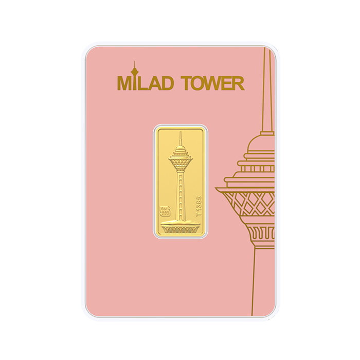 milad شمش طلای 24 عیار برج میلاد 2 گرم - Image 1