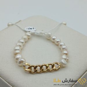 دستبند طلا کلاسیک مرواریددار ST2511