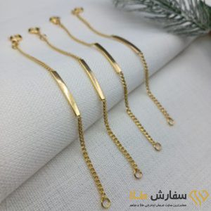 دستبند پلاک دار طلا کارتیر ST2997