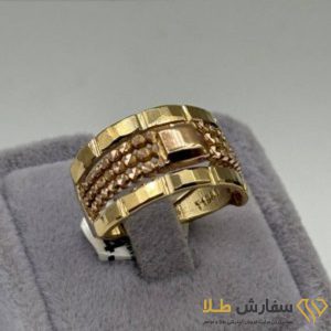 انگشتر طلا پورتوفینو وسط گوی - ST4663