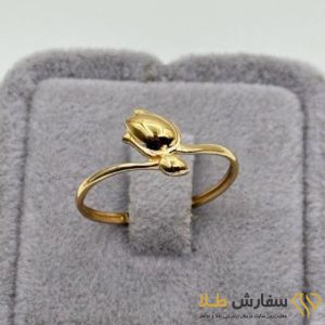 انگشتر گل لاله طلا - ST5070