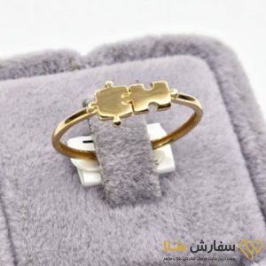انگشتر مینیمال طلا پازل - ST4779