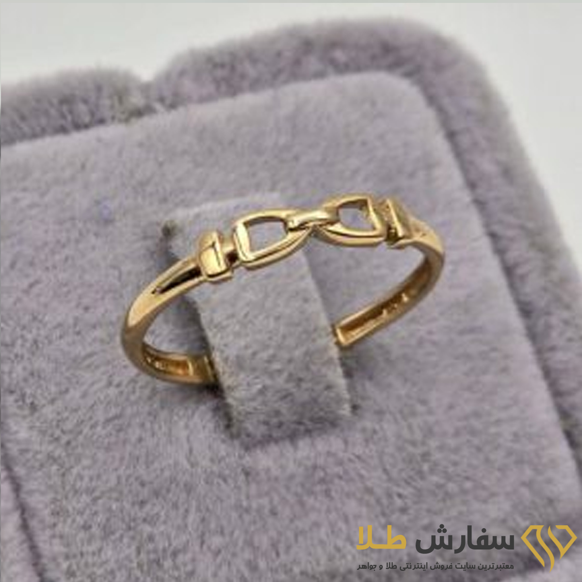 انگشتر مینیمال پاپیون طلا انگشتر مینیمال پاپیون طلا st5073 - Image 1