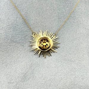 گردنبند طلا خورشید AJ5009