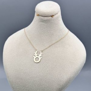 گردنبند طلا طرح شاخ گوزن AJ3909