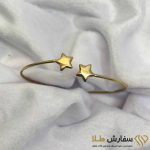 دستبند بنگل طلا جفت ستاره ST1047