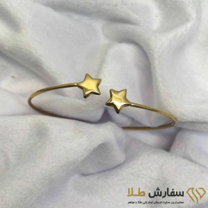 دستبند بنگل طلا جفت ستاره ST1047