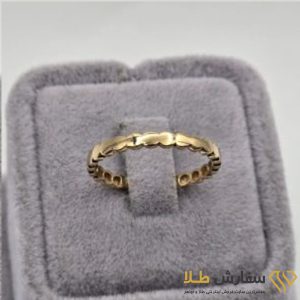 انگشتر مینیمال نیم دایره پر - ST5084
