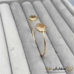 دستبند طلا بنگل طرح شش‌ضلعی ST4010