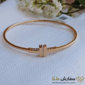 دستبند بنگل طلا طرح ST4274
