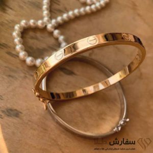 دستبند طلا کارتیر پیچ ST3720