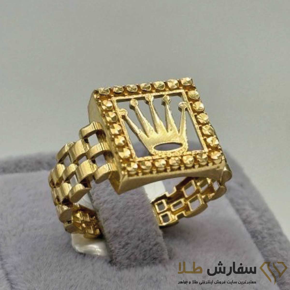 انگشتر طلا پورتوفینو تاج نگین ST4673 انگشتر طلا پورتوفینو تاج نگین ST4673 - Image 1