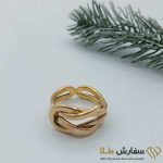 انگشتر طلا طرح امگا گره - ST4069 - Image 2