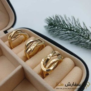 انگشتر طلا طرح امگا گره - ST4069