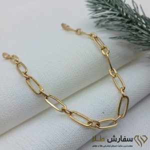 دستبند طلا هرمس دایره و بیضی ST3663
