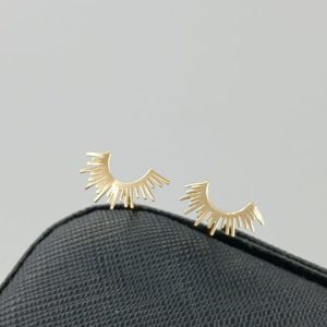 گوشواره طرح خورشید طلا