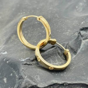 گوشواره پیچ حلقه ای طلا AJ4773