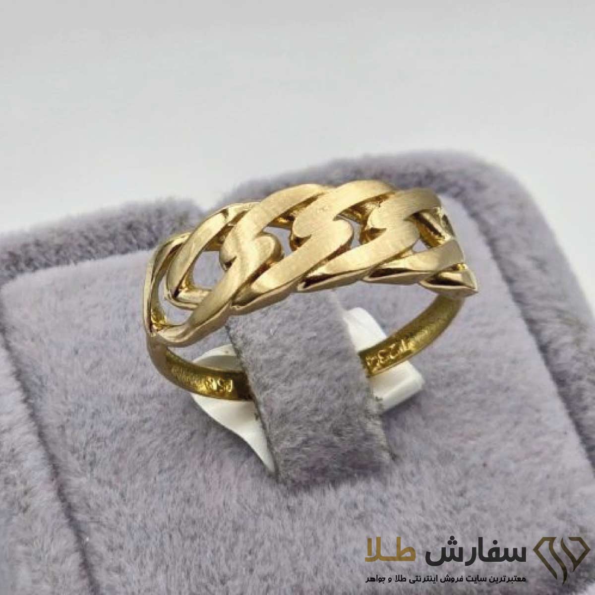 انگشتر کارتیه طلا مات ST5043 انگشتر کارتیه طلا مات ST5043 - Image 1