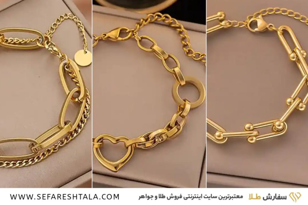 انواع دستبند طلا زنجیری