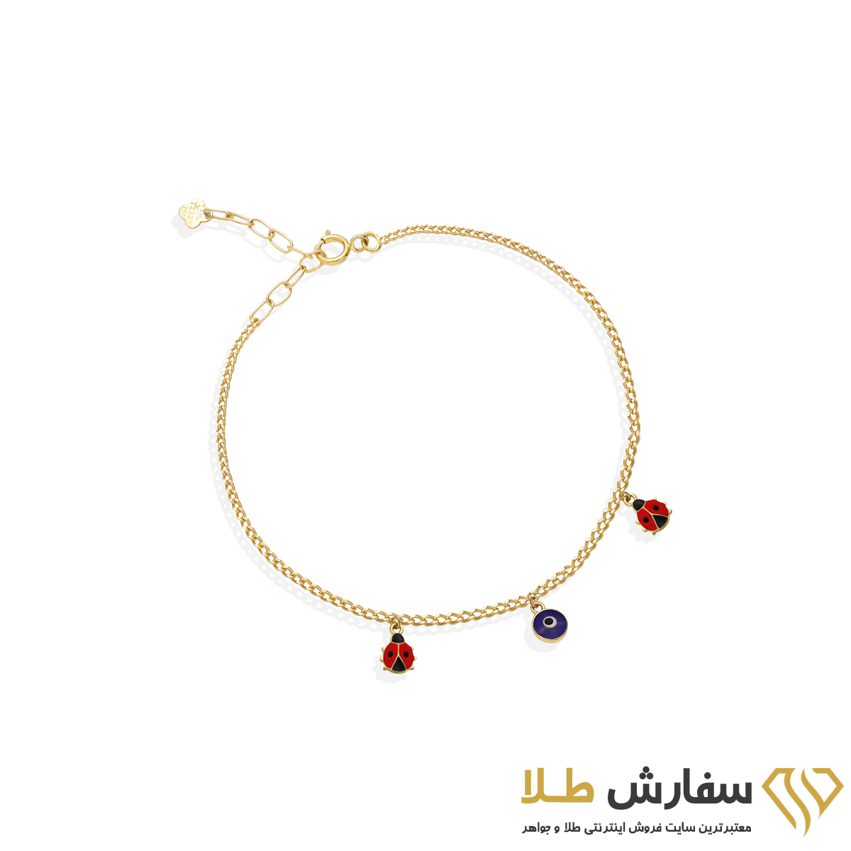 دستبند طلا کارتیه و دو کفشدوزک st33 دستبند طلا کارتیه و دو کفشدوزک st33 - Image 1