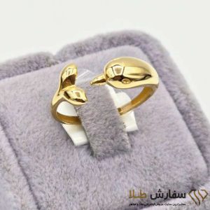 انگشتر مینیمال طلا طرح دلفینST4776