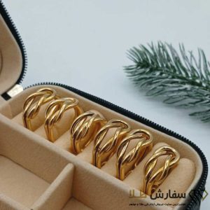 انگشتر طلا مفتولی طرح گره ST4119