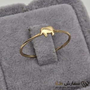 انگشتر مینیمال طرح فیل ST4886