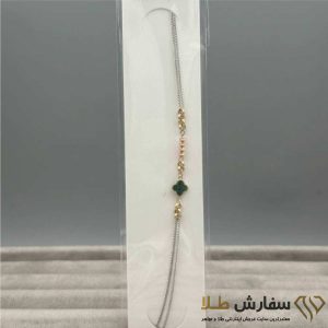 دستبند طلا زنجیری پلاک ون کلیف ST3850