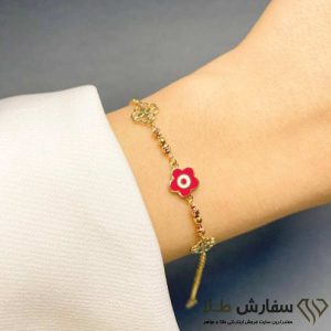 دستبند طلا سبک زنجیری ST3134