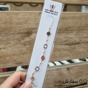 دستبند طلا لوکس و سبک دارت قرمز ST1863