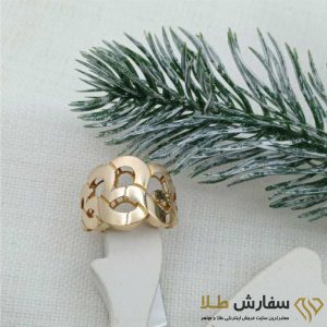 انگشتر طلا طرح موج ST4345