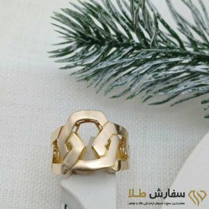 انگشتر طلا طرح پنج ضلعی ST4349