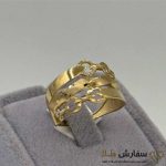 انگشتر طلا پورتوفینو زنجیر نصفه دو ور ST4645