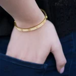 دستبند النگویی طلا ۱۸ عیار زنانه ST2 - Image 2