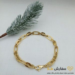 دستبند طلا هرمس سه‌درمیان ST3924