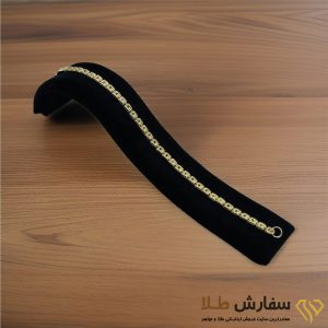 دستبند رولکسی طرح کمربندی طلا ST3662