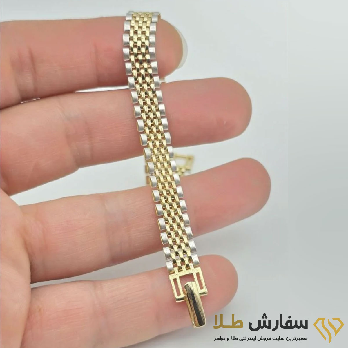 26 دستبند رولکس سوپر طلا ST151839 - Image 1