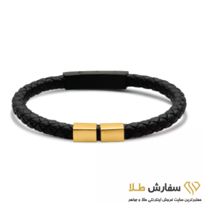 دستبند چرم طلا آروین ST5278