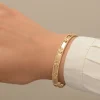 دستبند النگویی طلا ۱۸ عیار زنانه مدل ونکلیف - Image 2