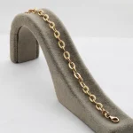 دستبند زنجیری طلا ۱۸ عیار زنانه مدل بیضی تخت ظریف کد STZ208 - Image 3