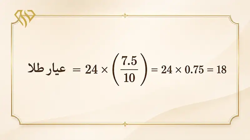 فرمول محاسبه عیار طلا
