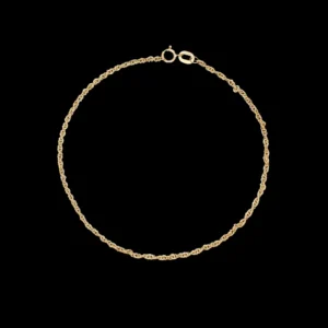 دستبند زنجیری طلا ۱۸ عیار زنانه ناریا مدل طنابی – STT27