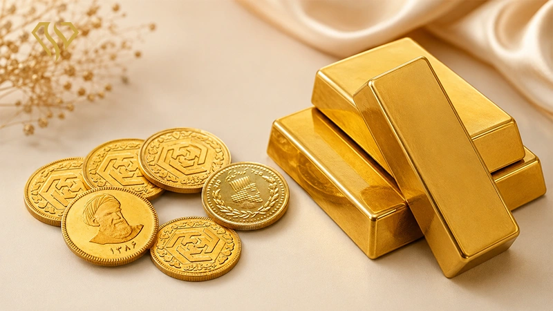 مقایسه سرمایه گذاری در شمش و سکه 