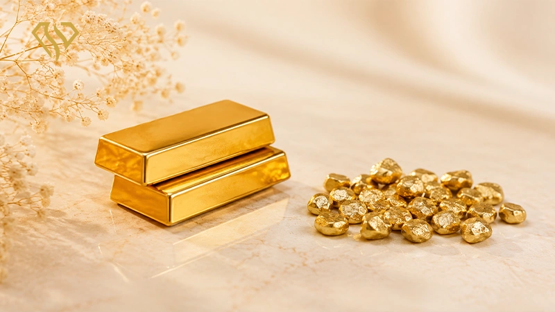 طلای آب شده و شمش طلا